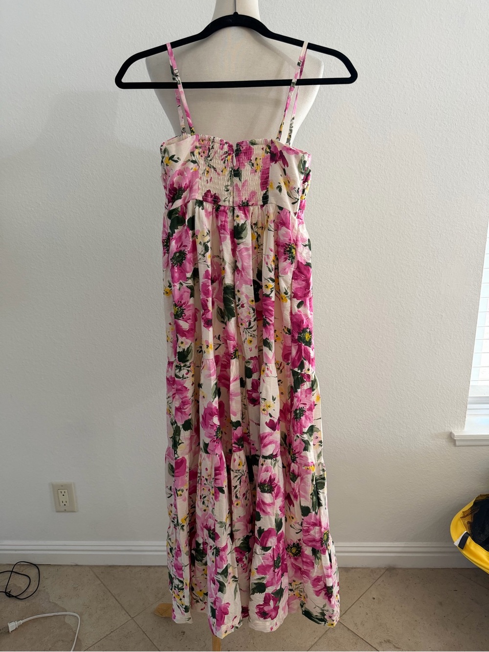 NWT Abercrombie & Fitch Pink Floral Maxi Dress Cottagecore Garden Sundress - Picture 7 of 12